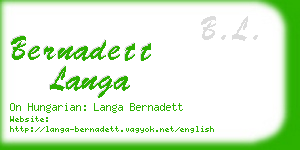 bernadett langa business card